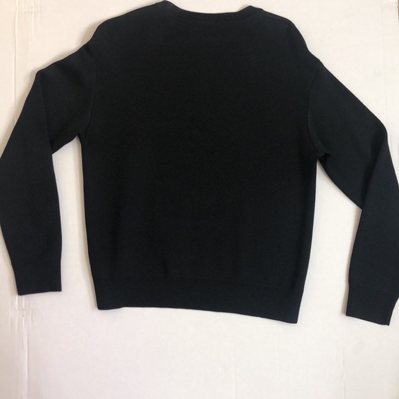 St. John Panther Print Black Jacquard Sweater - Picture 6 of 12